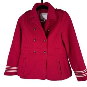 Jacadi Red wool and cashmere coat 10 year